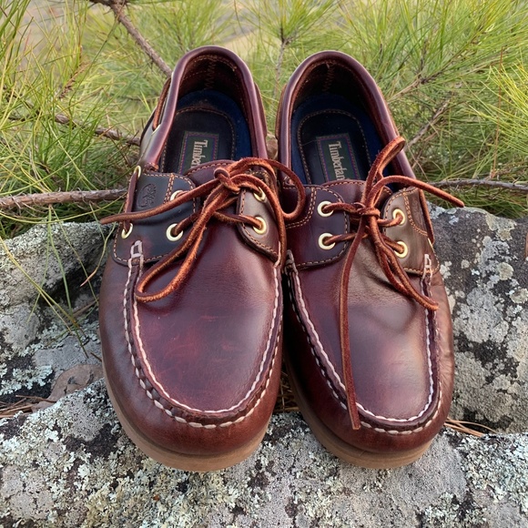 Timberland Shoes - Timberland women's brown leather Boat shoes sz 8